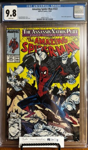 Amazing Spider-Man #322 9.8 CGC KEY: Todd McFarlane Cover