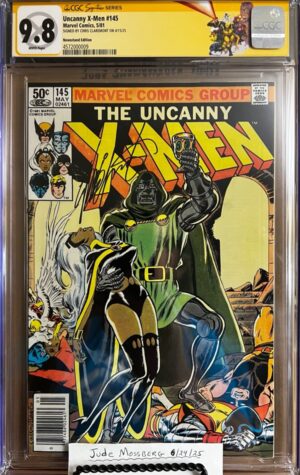 Uncanny X-Men #145 NEWSSTAND 9.8 CGC SS Signed by Chris Claremont!! KEY: Iconic DOOM cover!