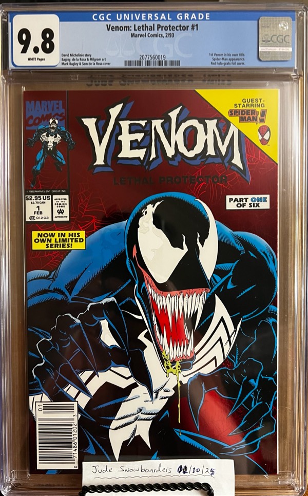 Venom: Lethal Protector #1 NEWSSTAND 9.8 CGC KEY: 1st solo series featuring Venom!