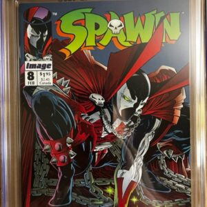 Spawn #8 9.8 CGC $80 KEY: 1st app of Vindicator, the brother of Violator