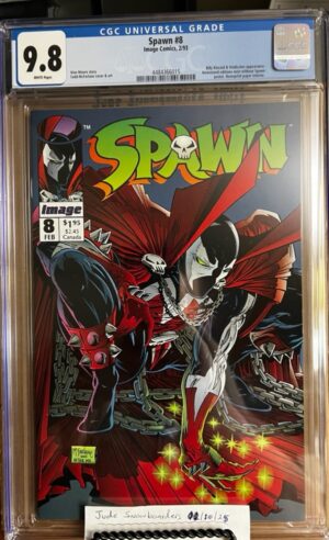 Spawn #8 9.8 CGC $80 KEY: 1st app of Vindicator, the brother of Violator