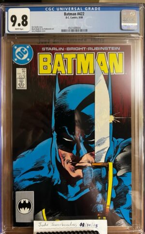 Batman #422 9.8 CGC Jim Starlin Joe Rubinstein, Jerry Bingham cover. Census: Only 19 Blue!