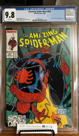 Amazing Spider-Man #304 9.8 CGC KEY: Cover art by Todd McFarlane