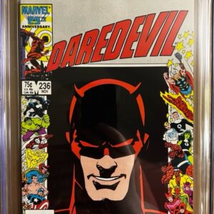 Daredevil #236 9.8 CGC KEY: Specialty border Marvel's 25th Anniversary!