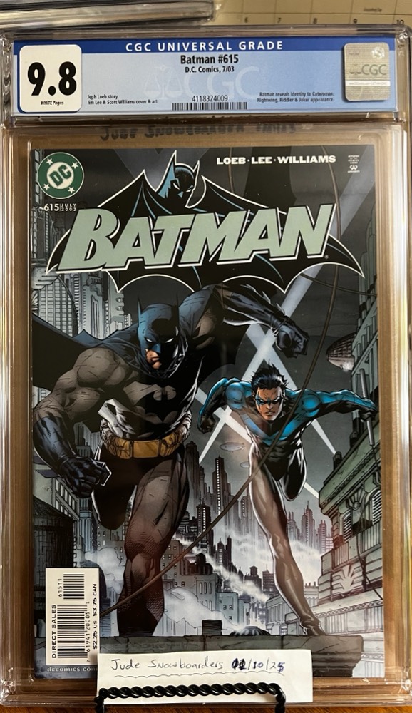 Batman #615 9.8 CGC KEY: Batman reveals identity to Catwoman, 1st full app. Hush!