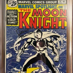 Marvel Spotlight #28 9.6 CGC SS Signed by Klaus Janson! KEY: 1st solo Moon Knight story