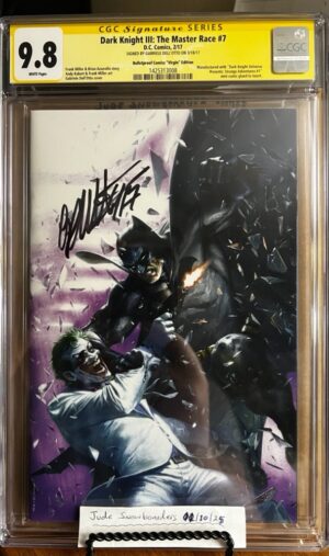 Dark Knight III: The Master Race #7 9.8 CGC SS Signed by Gabriele Dell'Otto! KEY: Purple Virgin Ultra Rare Cover Variant!!!