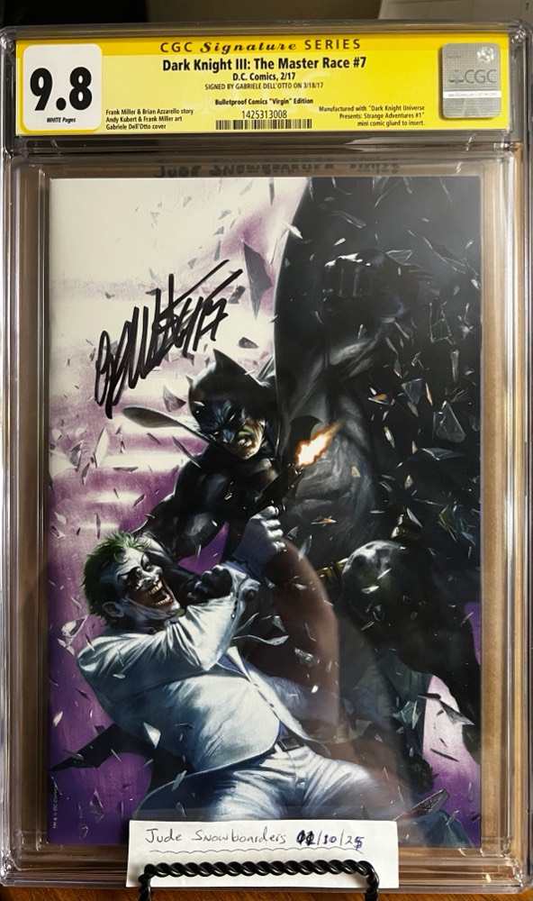 Dark Knight III: The Master Race #7 9.8 CGC SS Signed by Gabriele Dell'Otto! KEY: Purple Virgin Ultra Rare Cover Variant!!!
