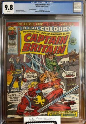 Captain Britain #10 9.8 CGC KEY: 1st cover app of Betsy Braddock (Psylocke)