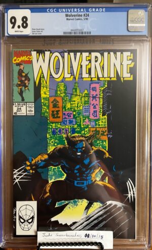 Wolverine #24 9.8 CGC KEY: Iconic cover art by Jim Lee!