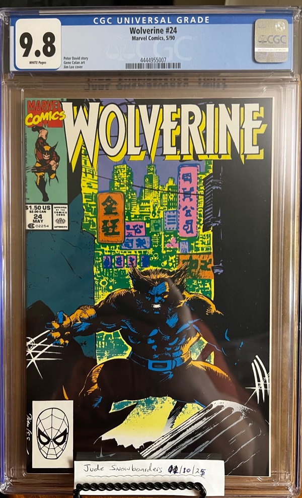 Wolverine #24 9.8 CGC KEY: Iconic cover art by Jim Lee!