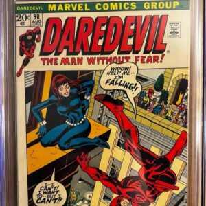 Daredevil #90 9.8 CGC KEY: HTF 1972 White Pages/Origin of Black Widow