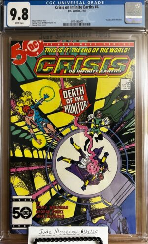 Crisis On Infinite Earths #4 9.8 CGC KEY: 2nd app of John Constantine