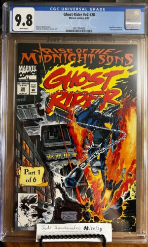 Ghost Rider #28 9.8 CGC KEY: 1st cameo team app of the Midnight Sons!
