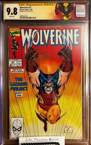 Wolverine #27 9.8 CGC SS Signed by Jim Lee. KEY: Iconic cover art by Jim Lee!