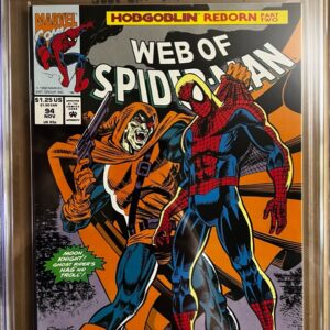 Web of Spider-Man #94 9.8 CGC KEY: RARE/HTF Awesome Hobgoblin Cover