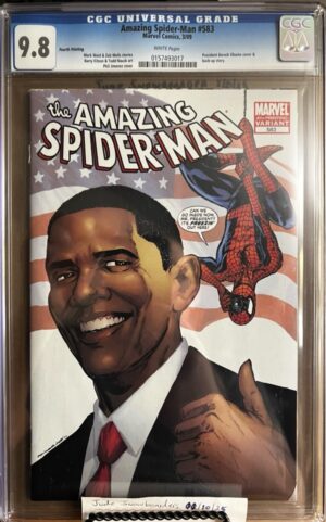 Amazing Spider-Man #583 9.8 CGC 4th print KEY: Obama on Cover!