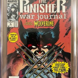 Punisher War Journal #6 9.8 CGC KEY: 1st battle/mtg of Punisher vs Wolverine!!