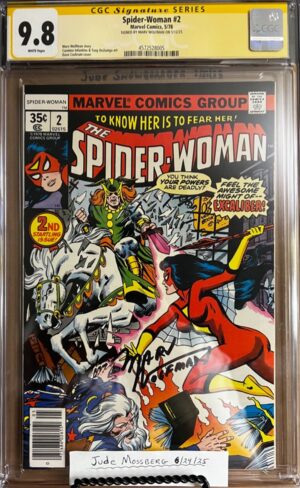 Spider-Woman #2 9.8 CGC SS Signed by Marv Wolfman KEY: - 1st app of Morgan le Fay post Golden Age!