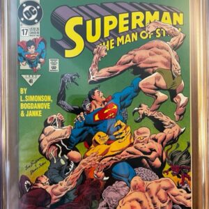 Superman: The Man of Steel #17 NEWSSTAND 9.8 CGC 1st print KEY: 1st cameo app of Doomsday