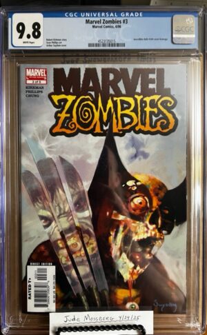 Marvel Zombies #3 9.8 CGC KEY: Robert Kirkman story, Cover homage of Incredible Hulk #340