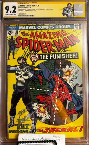 Amazing Spider-Man #129 9.2 CGC SS 3X Signed/Sketched by Gerry Conway, Signed by Romita Sr./Thomas!