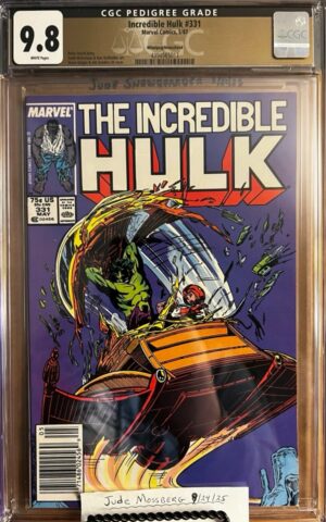 Incredible Hulk #331 9.8 CGC NEWSSTAND PEDIGREE GOLD WINNIPEG Label! KEY: Todd McFarlane inside art