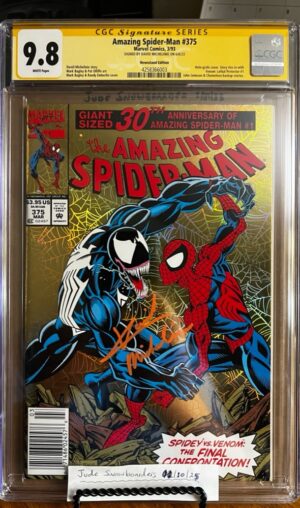 Amazing Spider-Man #375 UPC 9.8 CGC SS Signed by David Michelinie KEY: 1st app of Ann Weying/She-Venom
